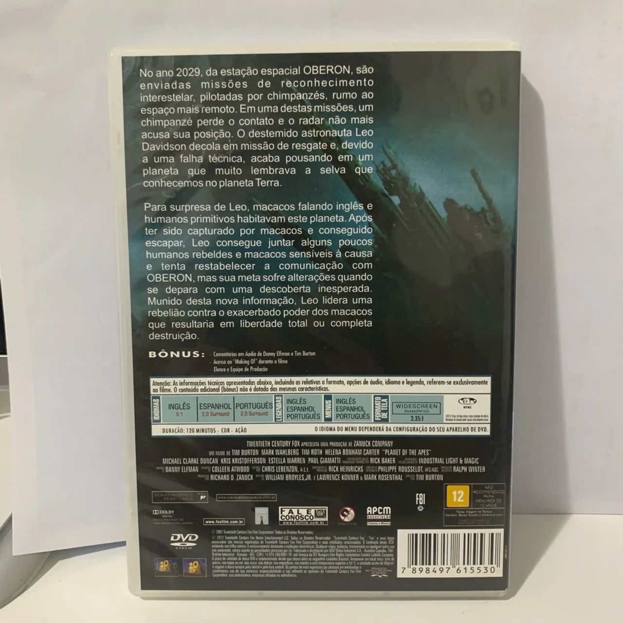 DVD Planeta dos Macacos (Tim Burton) - Foto 2