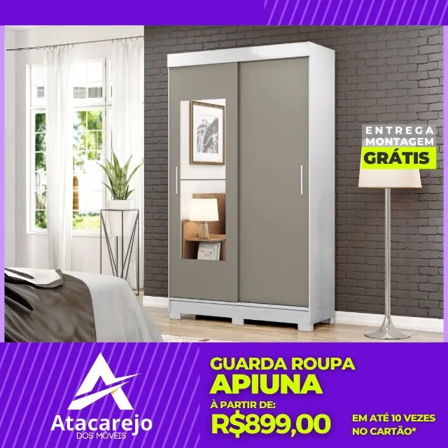 Guarda Roupas Solteiro Entrega E Montagem Grátis
