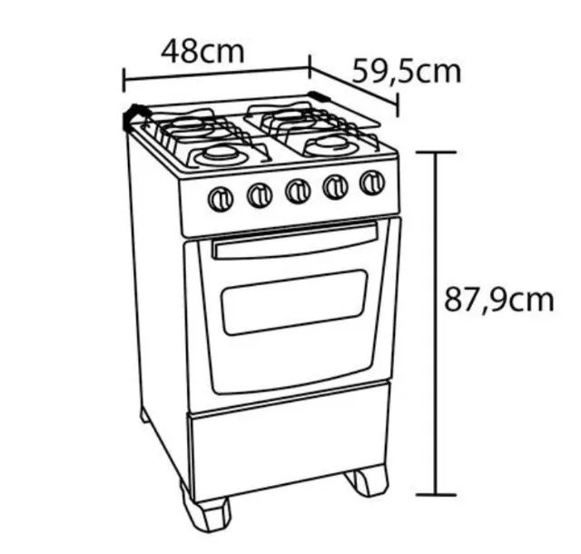 Fogão 4 Bocas Mesa de Vidro Atlas Super Lindo Fazemos Entrega - Foto 2