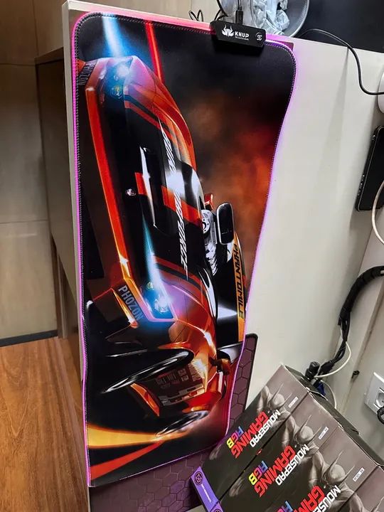 Mousepad Gamer Iluminado com Design Batman - Foto 4