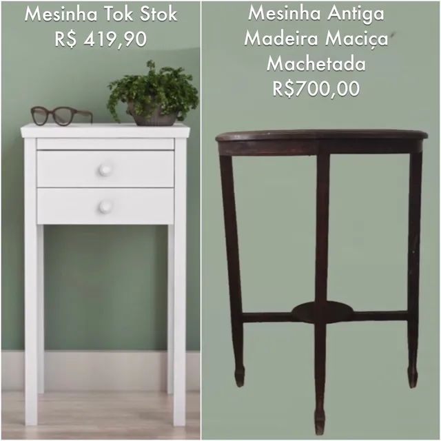 Mesa Antiga de Cabeceira ou Lateral   - Foto 5