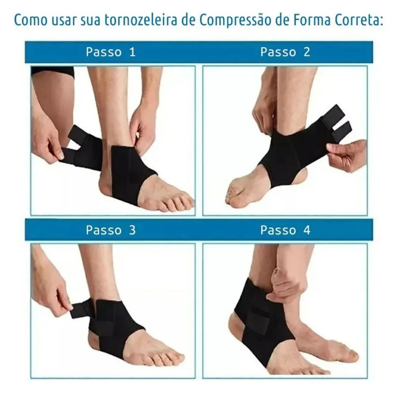Tornozeleira de Compressão Ajustável Estabilizador - Foto 5