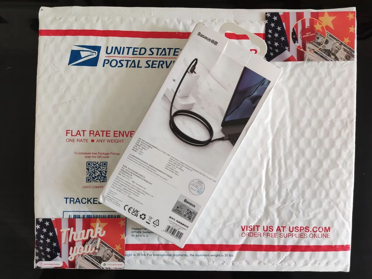 Cabo Baseus USB-C Para USB-C 100W - NEXT IMPORTADOS - Foto 2