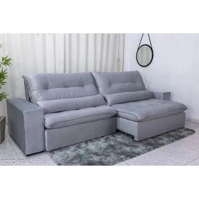 Sofá Retrátil Reclinável 2.90m Molas Bonnel Soft rf3788 - Foto 2