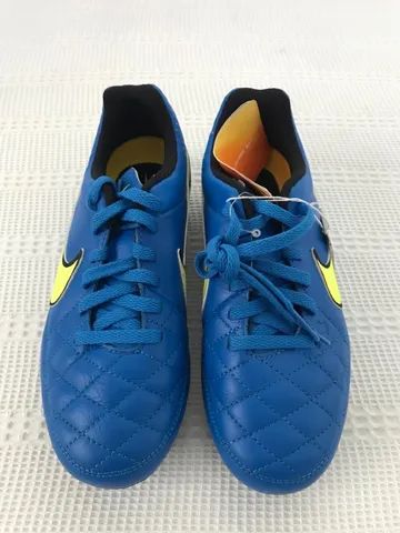 Nike tiempo cheap blue yellow