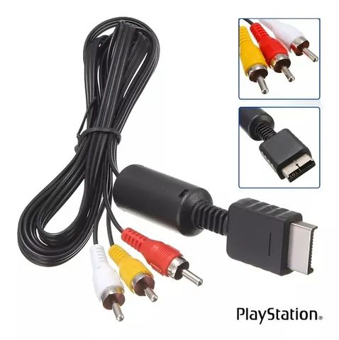 Cabo Av Compatível Playstation Ps2 Ps3 Áudio Vídeo 1.8m - Foto 4