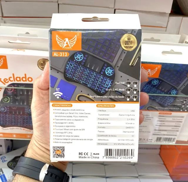 Mini Teclado Sem Fio Altomex AL-313 com Touchpad ? Iluminação LED RGB - Foto 6