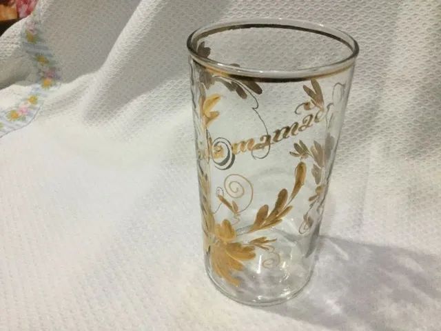 Copo Cristal Com Detalhes Em Ouro A Querida Mamãe Anos 30 - Foto 4