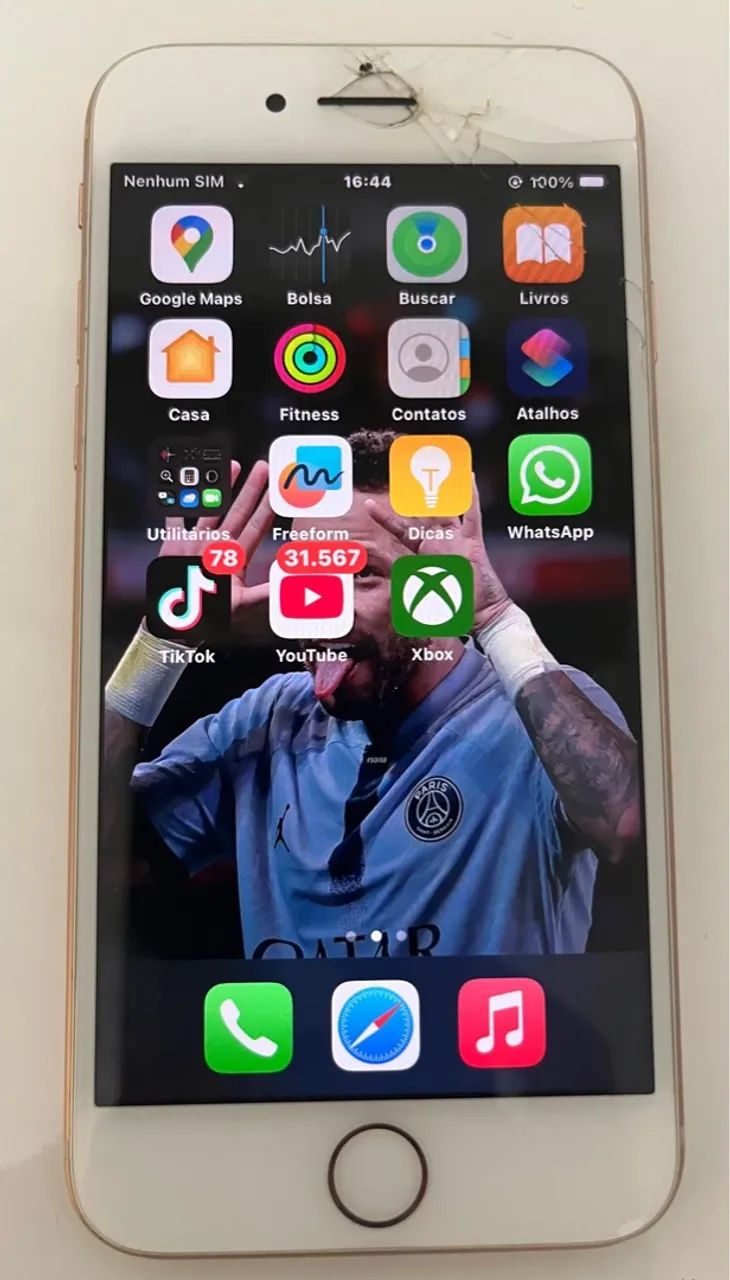 iPhone 8 saúde da bateria 100 - Foto 4