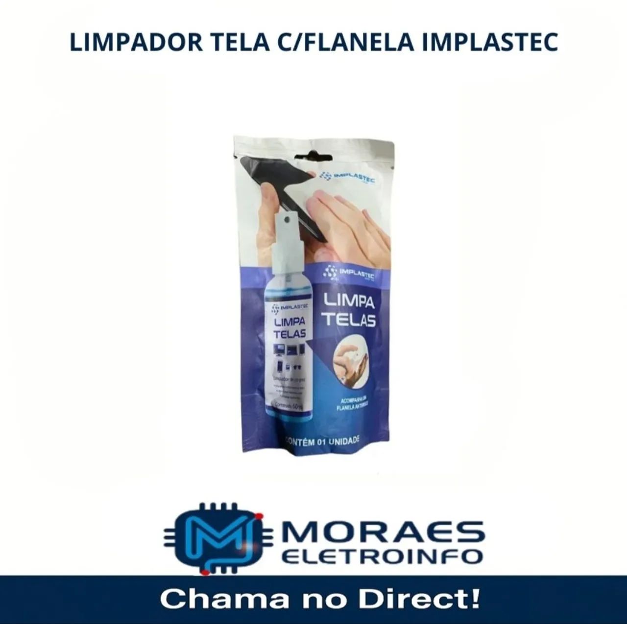 Limpa Telas da Implastec Com Flanela 
