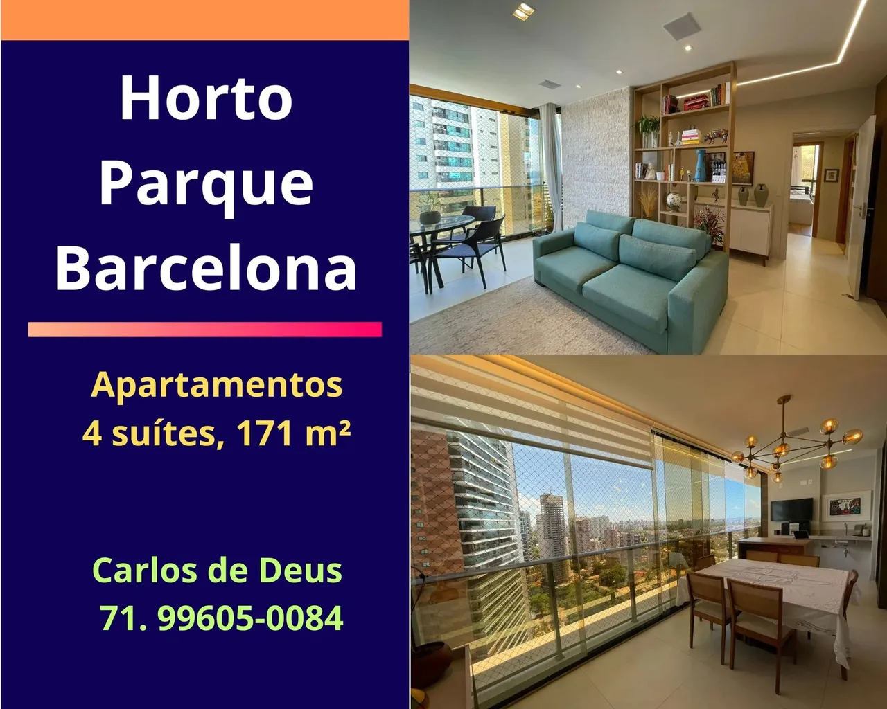 Oportunidade: Apartamento no Horto Parque Barcelona, 4 suítes Alto Padrão 171 m², 3 vaga
