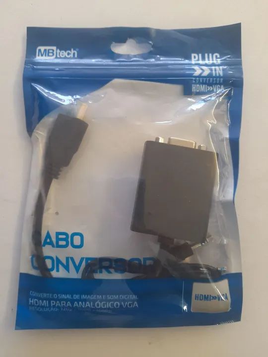 Conversor HDMI para VGA - Plug and Play - MB Tech