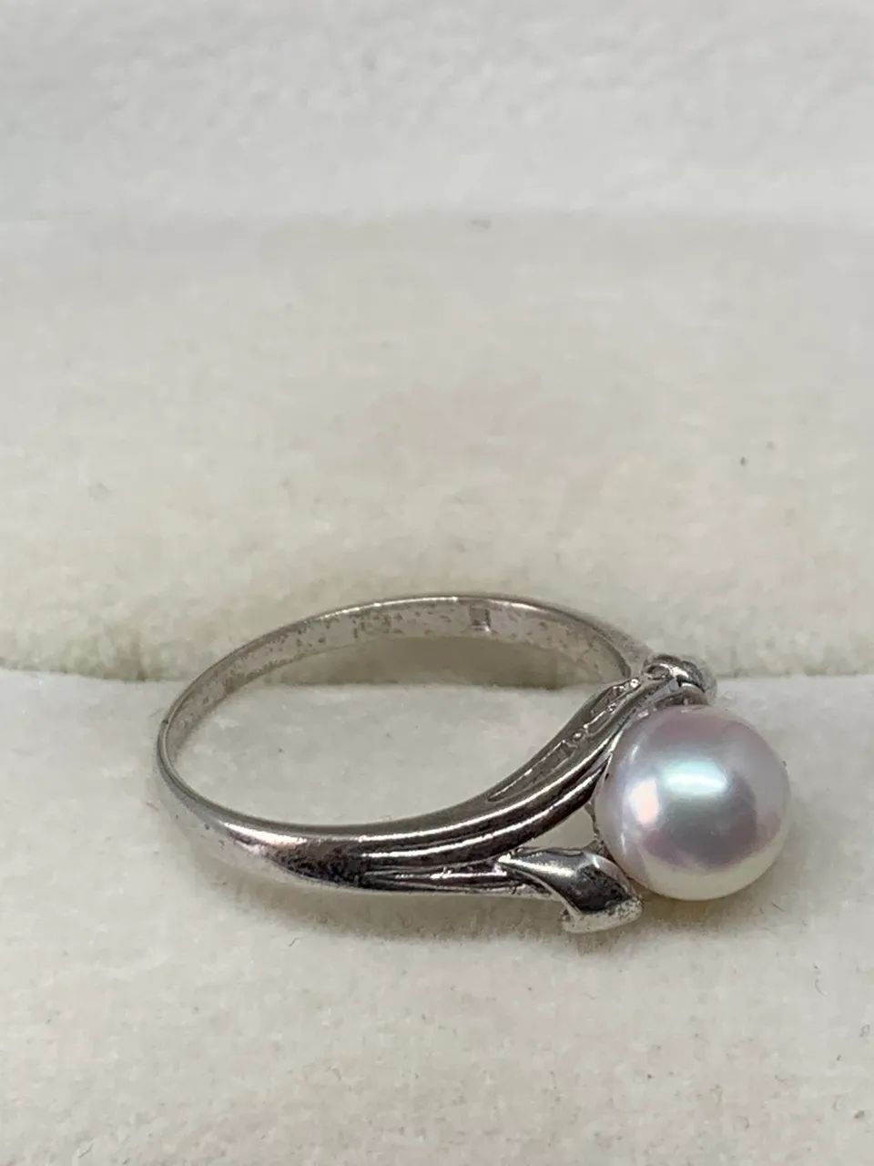 anel de prata com pérola aro 16 - Foto 3