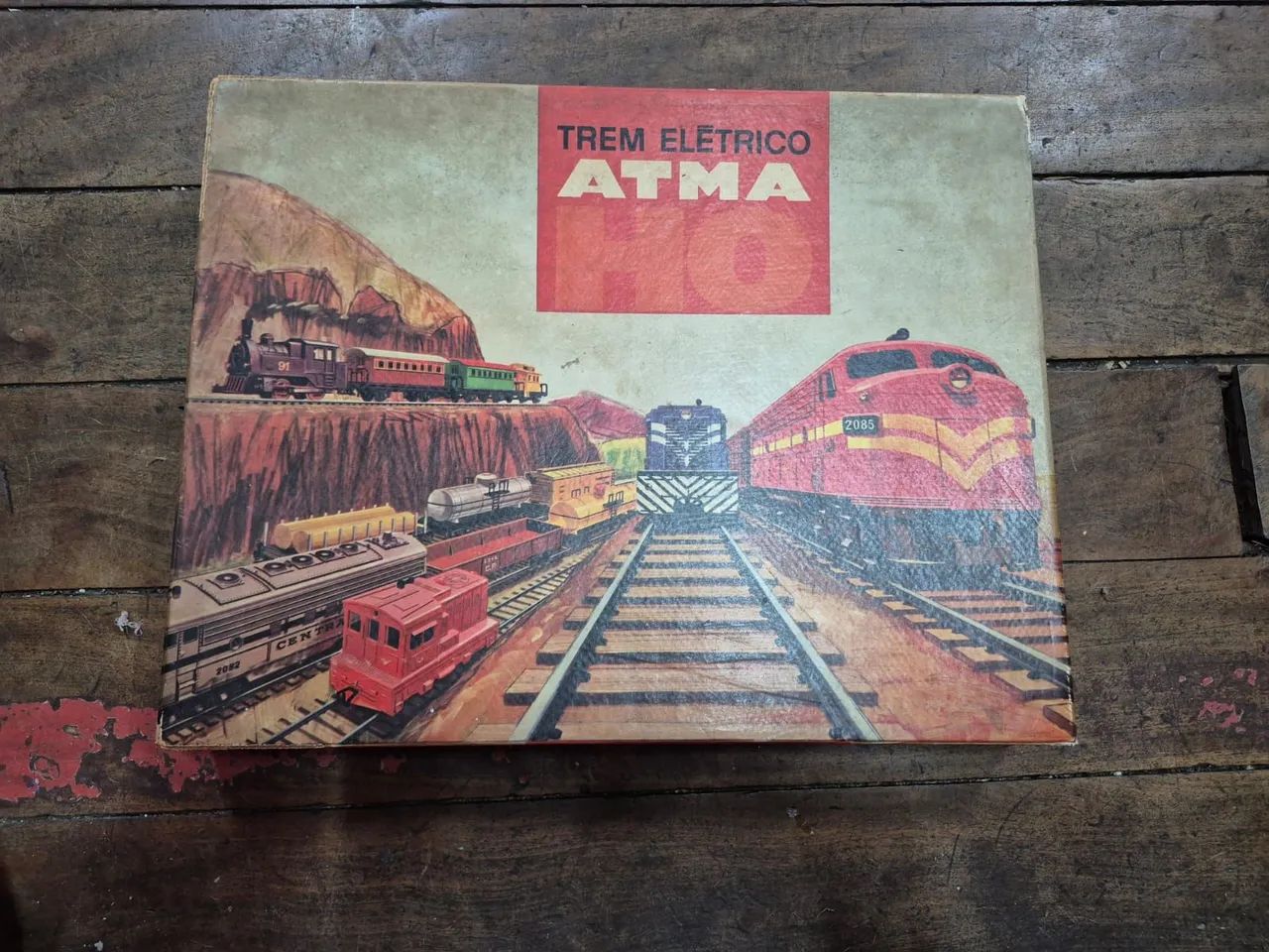 Trem Elétrico Atma HO - Anos 70 - Completo na caixa - Raro
