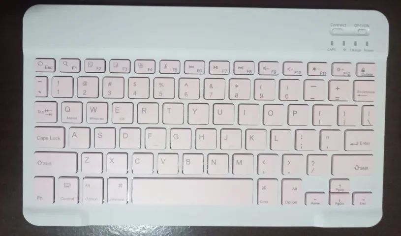 Mini Teclado ultra fino Recarregável e Mouse-Bluetooth-Cor Rosa-Layout padrão americano - Foto 5