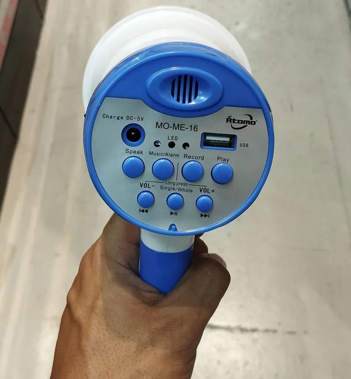 Megafone Gravador Amplificador Voz Autofalante USB - Foto 4