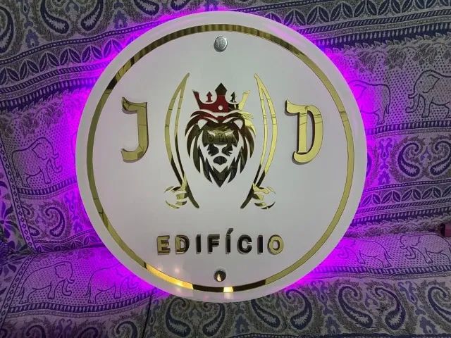 Placa de Acrílico em Led Personalizada 50cm - Foto 2