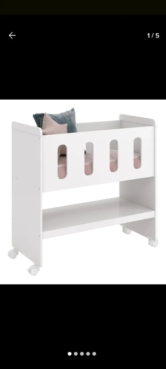 Mini Berço Relker Branco com Colchão - Nunca usado