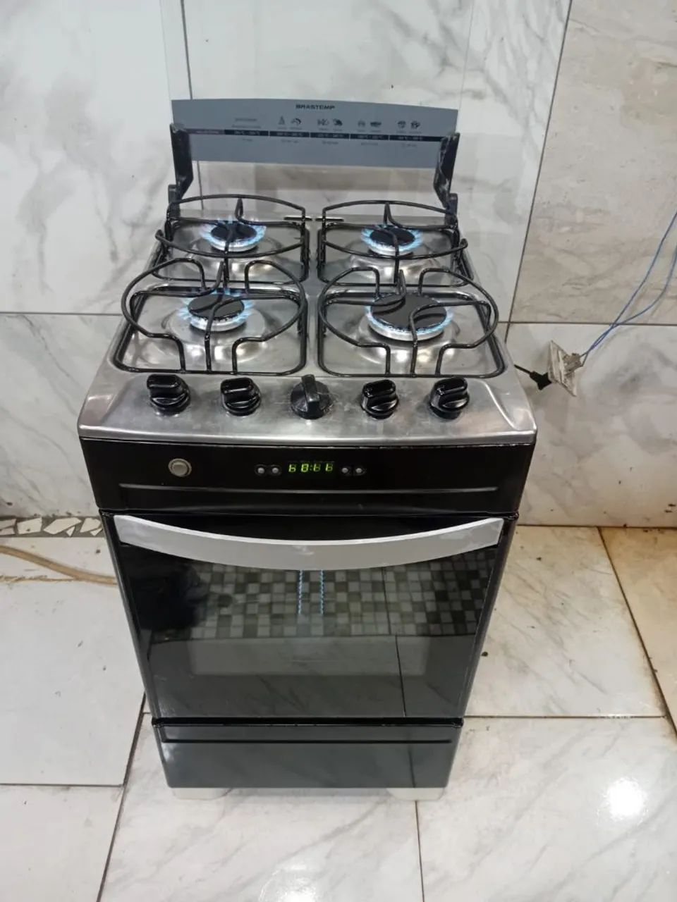 Fogão 4 Bocas Brastemp Acendimento Automático 