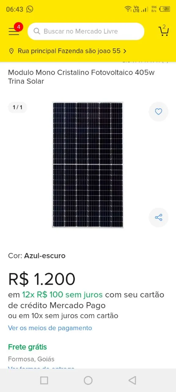 Placa Solar Fotovoltaico 405w Trina Solar