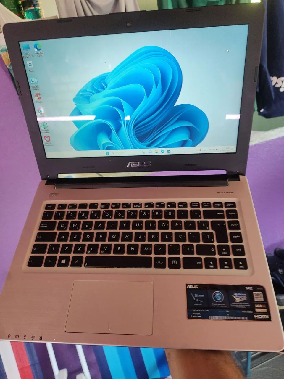 Ultrabook Asus, processador Intel corei5, SSD de 256 gigas, 8 gigas de RAM, Windows 11 - Foto 4