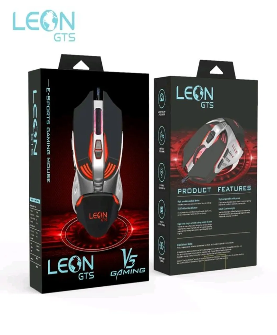 Mouse Gamer Leon GTS V5 7 Botões 2400 DPI