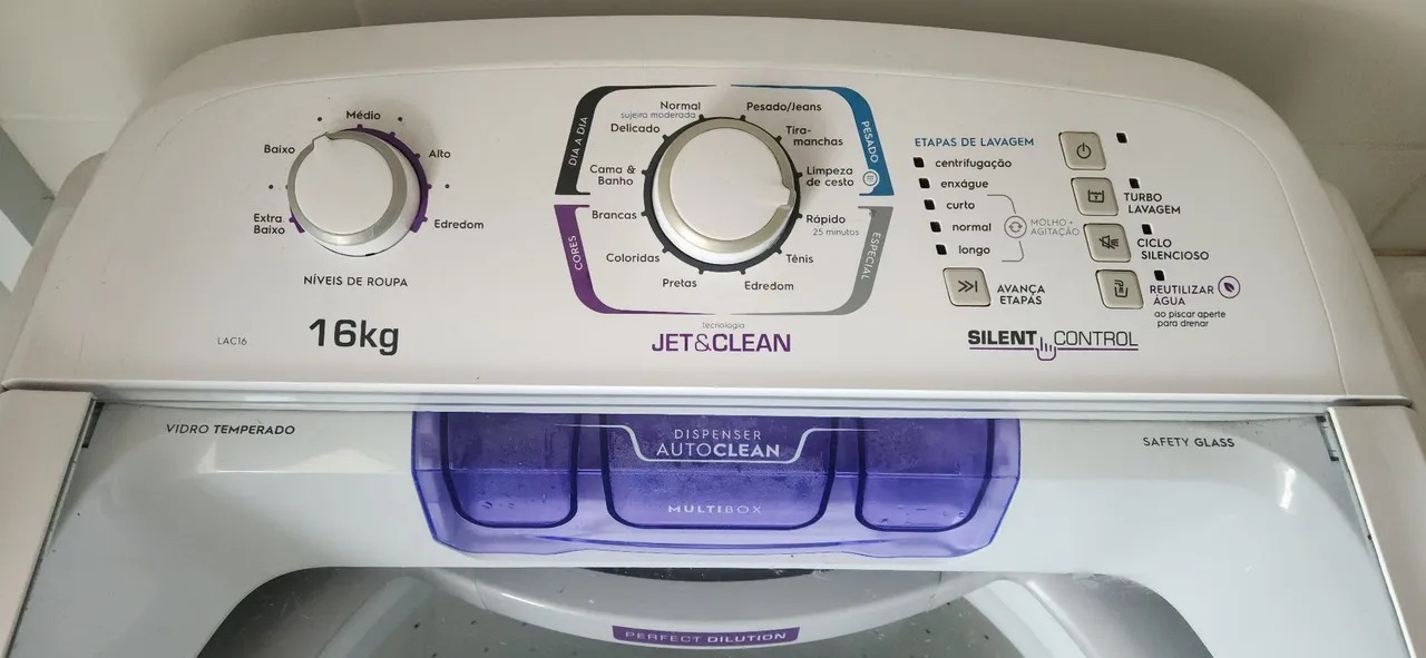 Máquina de Lavar 16kg Jet & Clean