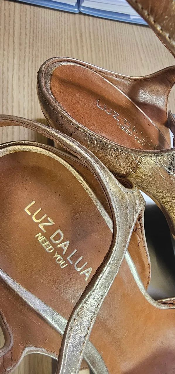 Sandália Dourada Luz da Lua SUPER NOVA 37 - Foto 4