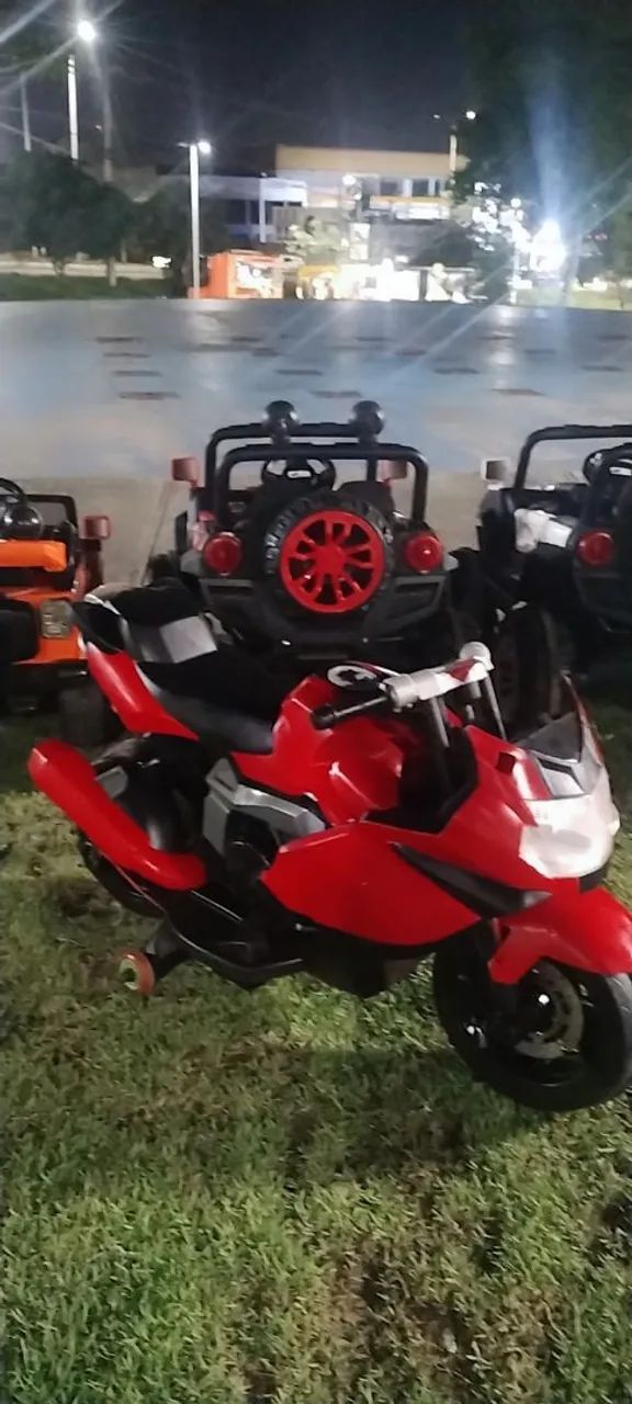 Mini Moto Elétrica Infantil Vermelha