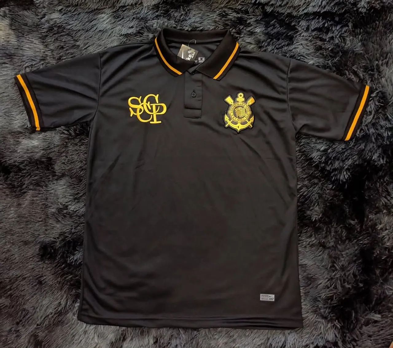 Camisa Polo Corinthians Retrô Ouro SSCP