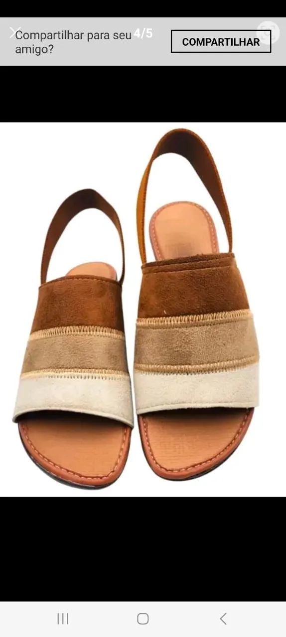 Sandália caramelo com design moderno - Foto 2