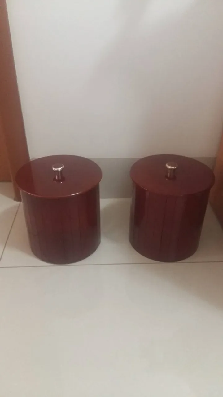 Lixeiras de madeira para banheiro / lavabo - NOVAS