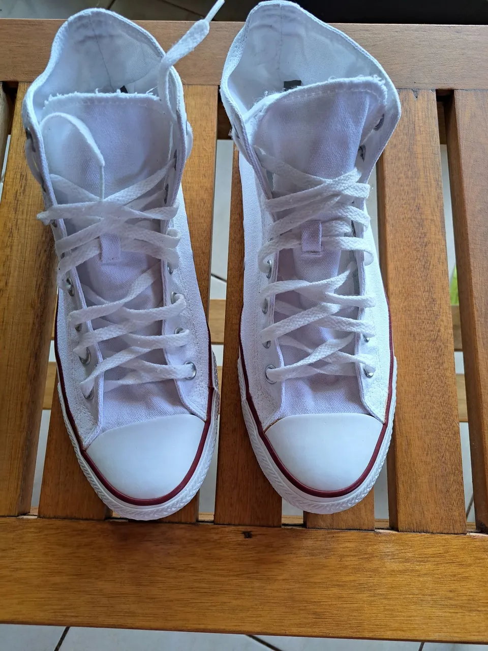 Converse All Star Branco Cano Alto
