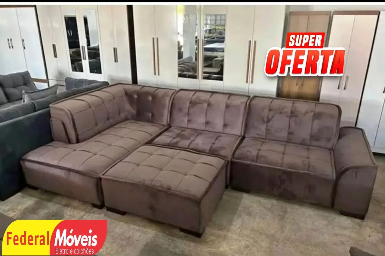 Sofá Modular de Canto 3,37m Entregamos - Super Oferta!
