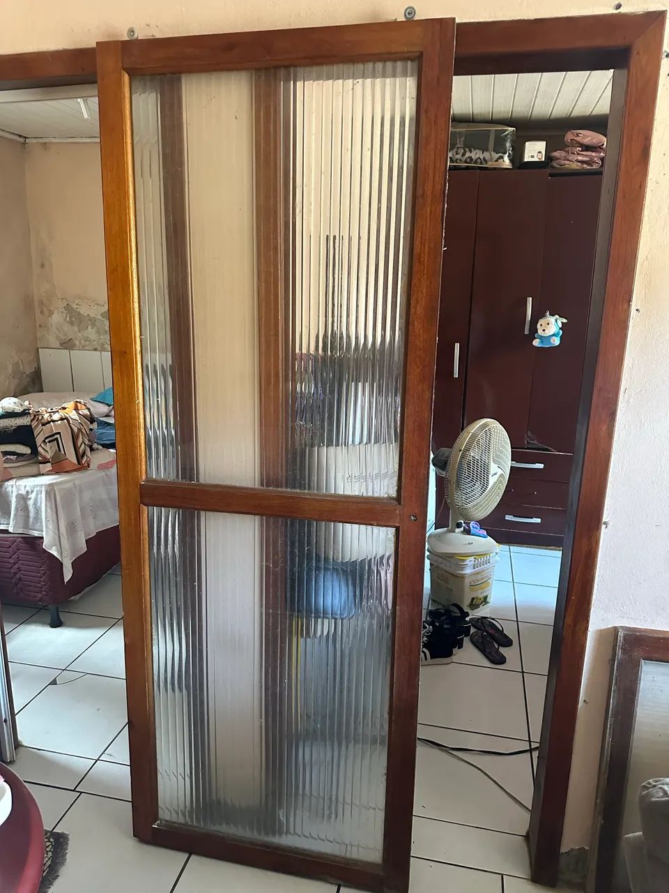 Wood and glass door