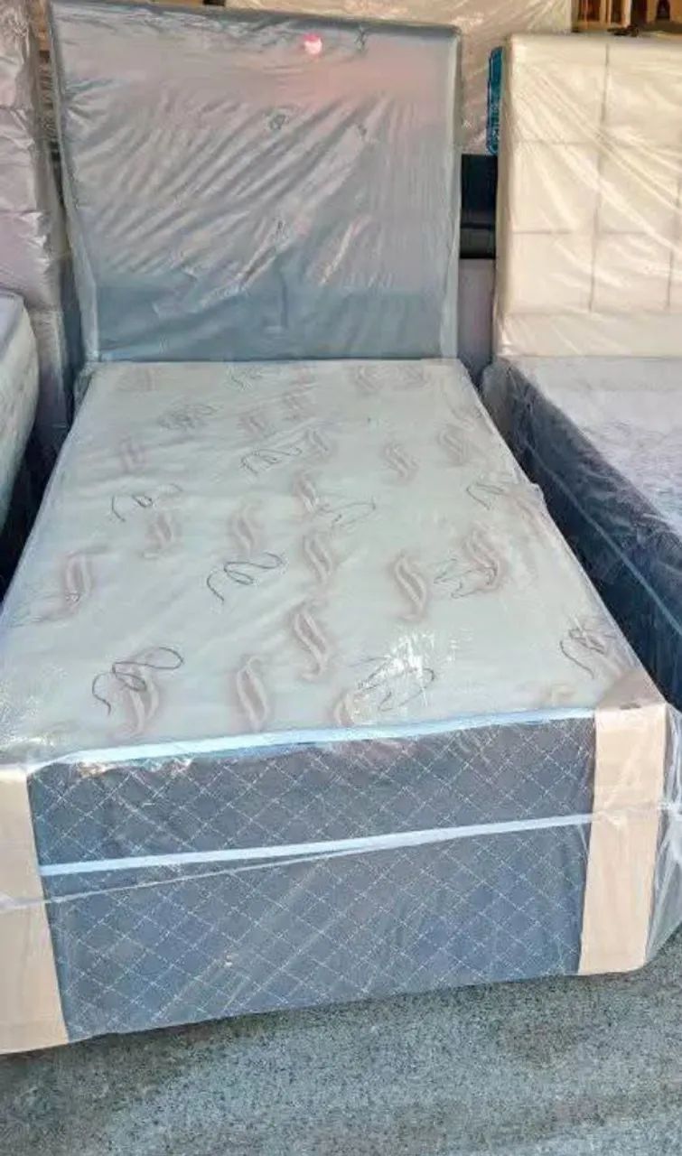 Cama Box Solteiro com Cabeceira