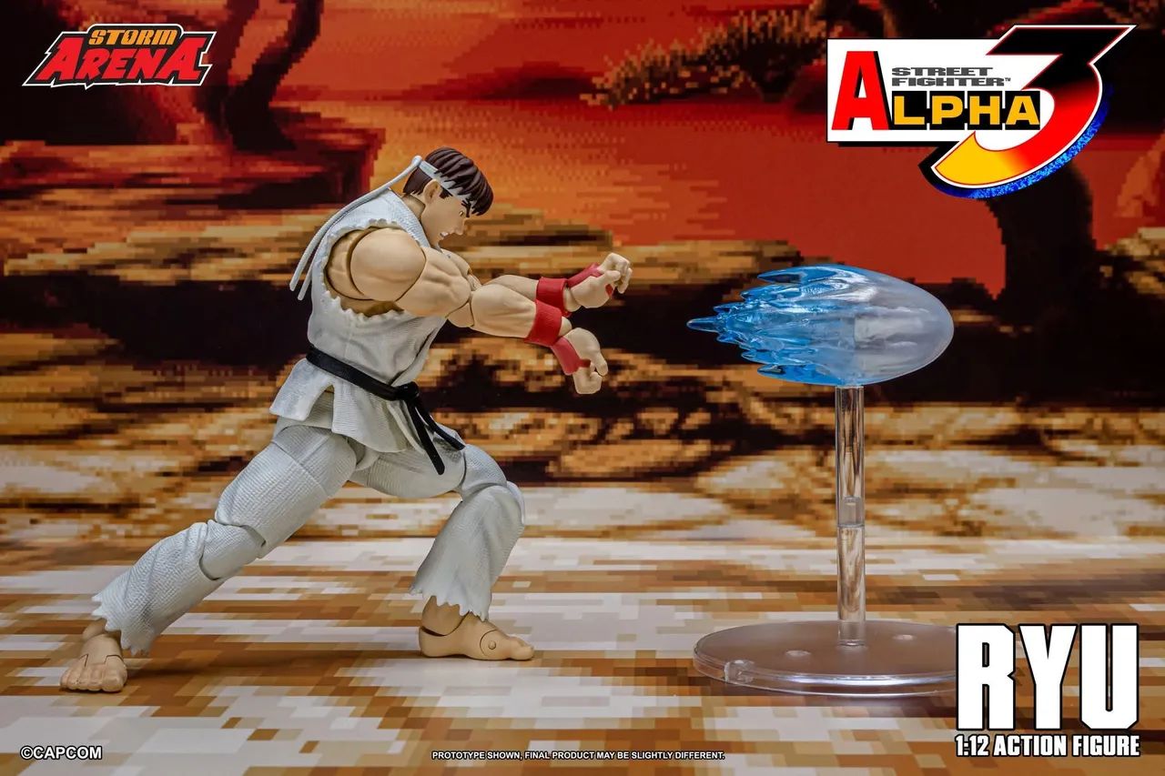Ryu 1:12 Storm Arena Action Figure Street Fighter Lacrado Pronta