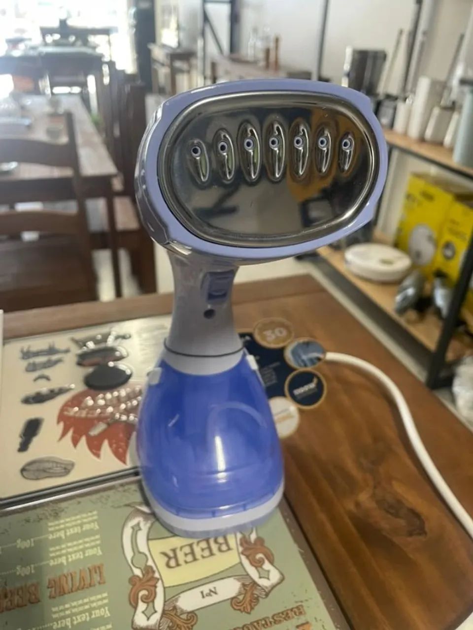 Passadeira A Vapor Portátil Britânia Bvp02l 127v Azul/branco