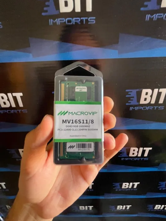 Memória 8GB DDR3 1600Mhz | MacroVip | Notebook