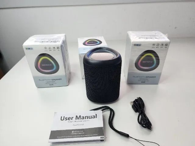 Caixa De Som Bluetooth 5.3 Portátil Luzes Rgb Deeyaple Tws