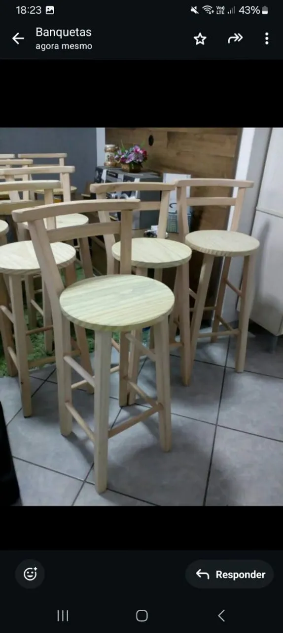 Banquetas novas com pintura e sem pintura