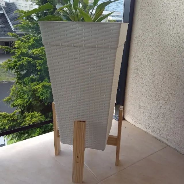 Porta Vaso Madeira  para Vaso Suculentas sku50