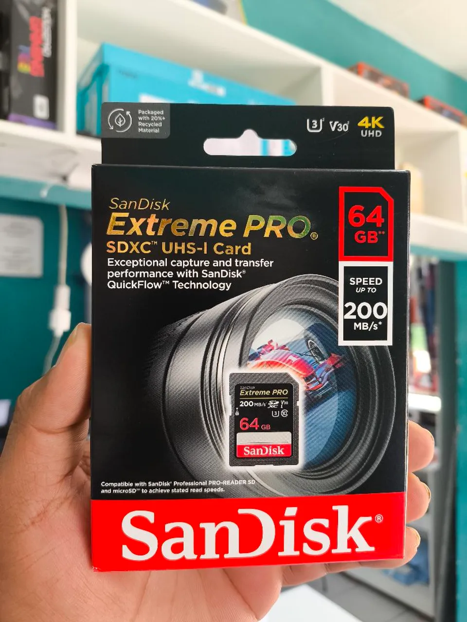 Cartão de Memória SanDisk Extreme PRO 64GB - UHS-I - 200MB/s