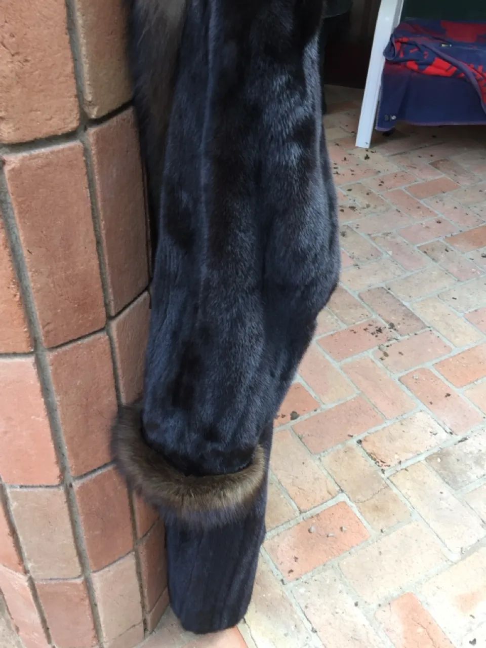 Casaco de vison preto elegante