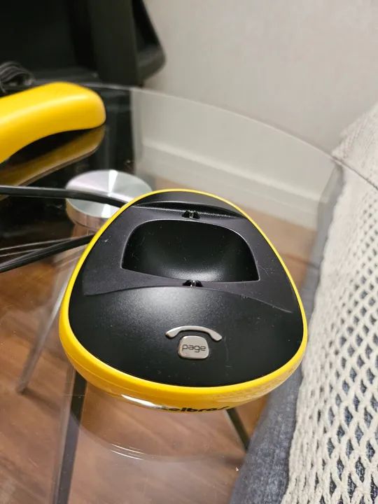 Telefone Fixo Vintage Intelbras Icon Amarelo sem fio - Pouco usado - Foto 4