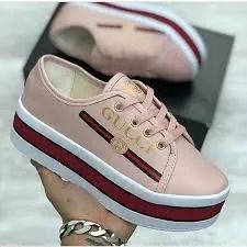 Tenis feminino Plataforma Rosa 