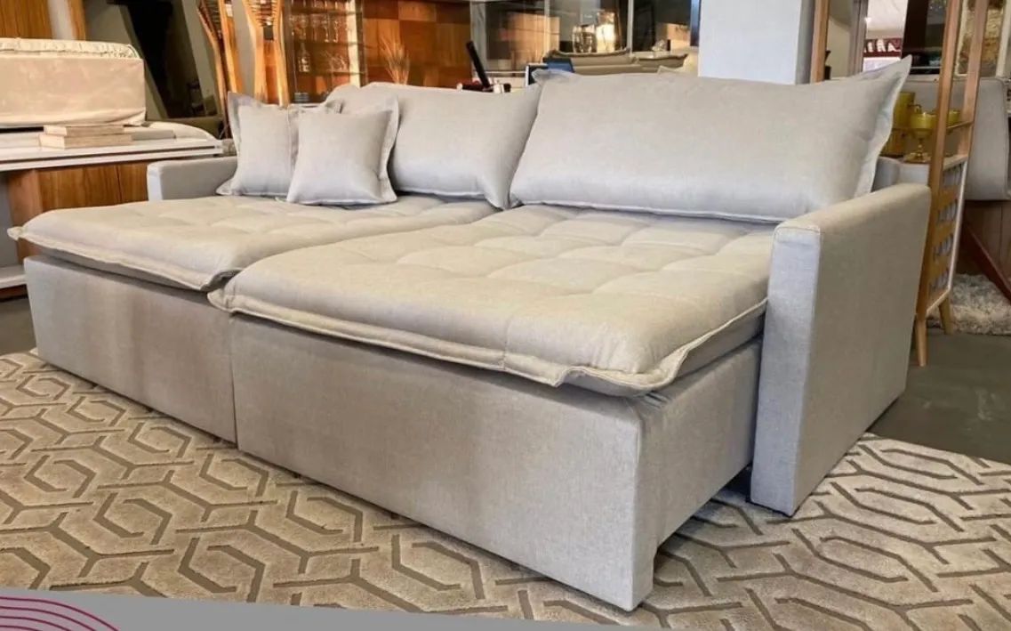 Sofá Cinza 2 Lugares Confortável e Moderno - Foto 3