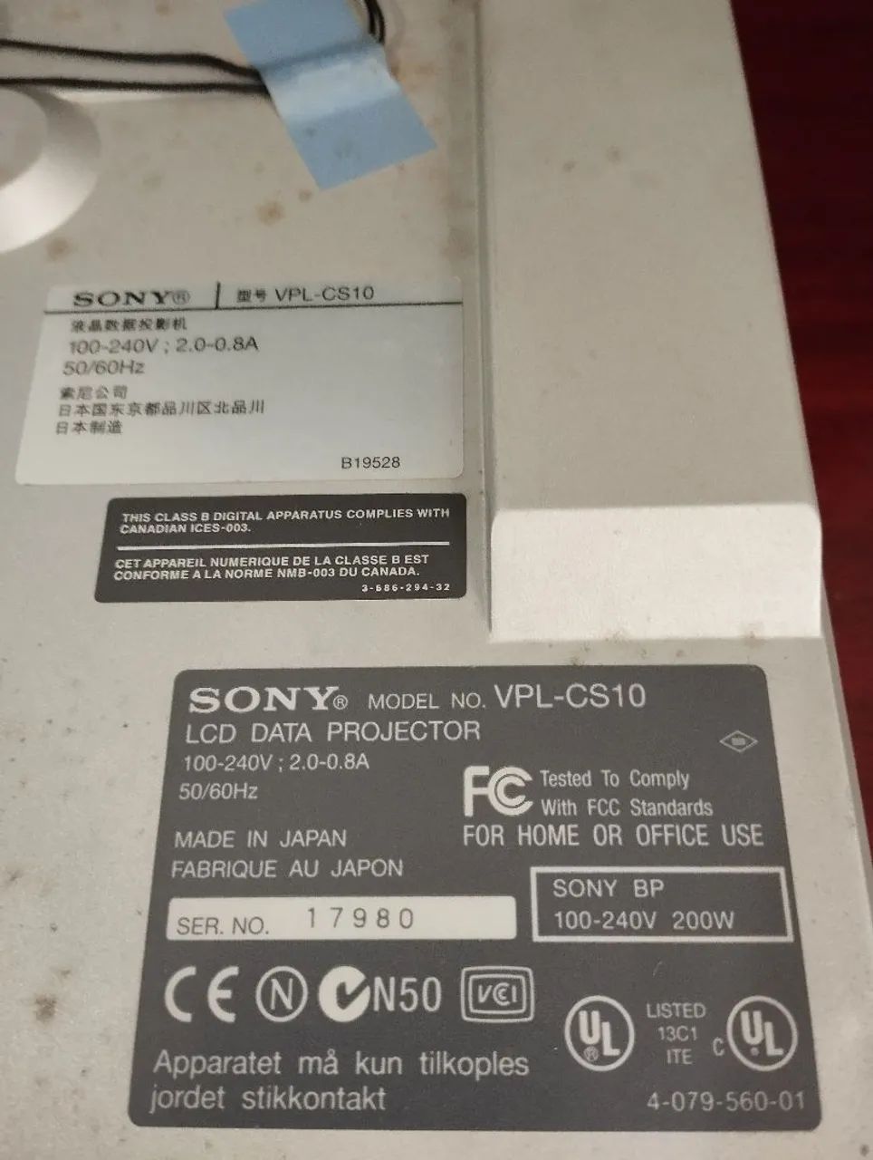 Projetor Sony VPL-CS10 Usado - Foto 6