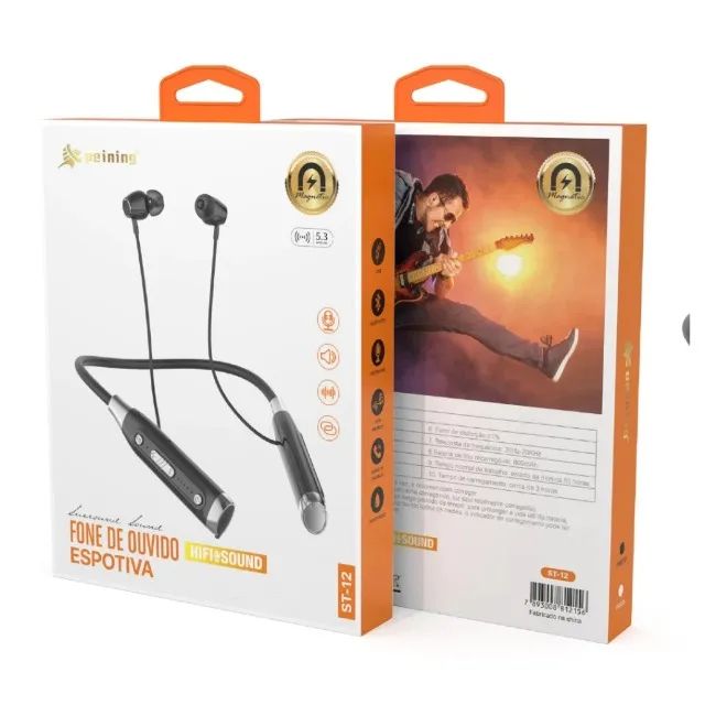 Fone de Ouvido Bluetooth 5.3 Hifi Sound Esportivo Peining ST-12 - Foto 3