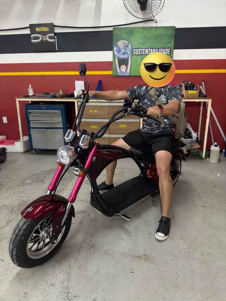 Moto Chopper Boram Bateria Nova Assento Extra - Foto 2